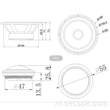 Hoge kwaliteit 6,5 inch autoluidspreker